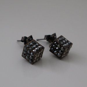 Metallic Cube Earrings